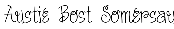 Austie Bost Somersaults font preview